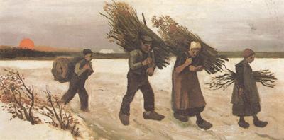Vincent Van Gogh Wood Gatherers in the Snow (nn04)